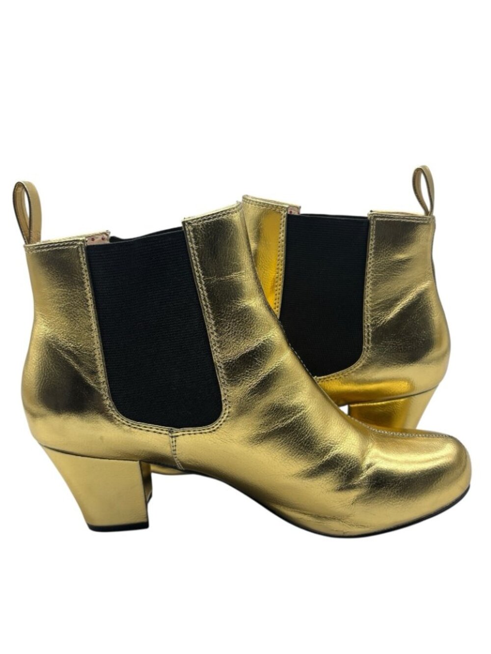 But Another Innocent Tale Ankle Boots, Heels B.A.I.T Women’s Size 10 Gold - Picture 8 of 16